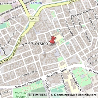 Mappa Via Vincenzo Monti,  25, 20094 Corsico, Milano (Lombardia)