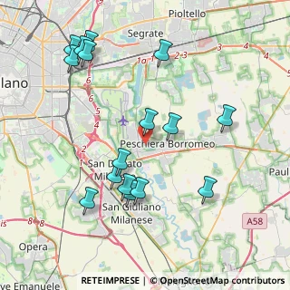 Mappa Via Giosuè Carducci, 20068 Peschiera Borromeo MI, Italia (4.35563)
