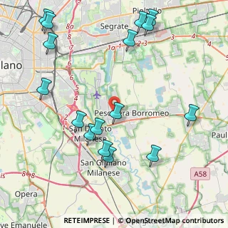 Mappa Via Giosuè Carducci, 20068 Peschiera Borromeo MI, Italia (5.03688)
