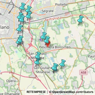 Mappa Via Giosuè Carducci, 20068 Peschiera Borromeo MI, Italia (5.06875)