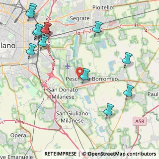 Mappa Via Giosuè Carducci, 20068 Peschiera Borromeo MI, Italia (5.68)