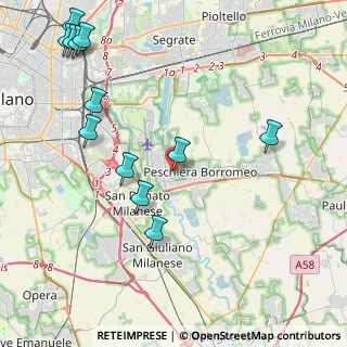 Mappa Via Giosuè Carducci, 20068 Peschiera Borromeo MI, Italia (5.19583)