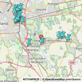 Mappa Via Giosuè Carducci, 20068 Peschiera Borromeo MI, Italia (5.94118)