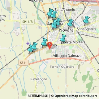 Mappa Via Umbria, 28100 Novara NO, Italia (2.02667)