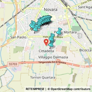 Mappa Via Lorenzo Ghiberti, 28100 Novara NO, Italia (0.8345)