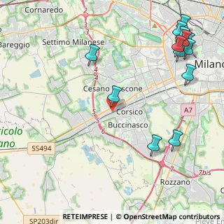 Mappa Via Pietro Nenni, 20094 Corsico MI, Italia (5.81462)