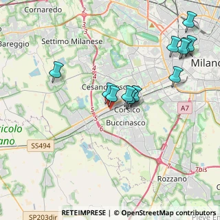 Mappa Via Pietro Nenni, 20094 Corsico MI, Italia (3.96692)