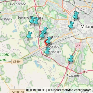 Mappa Via Pietro Nenni, 20094 Corsico MI, Italia (3.87364)