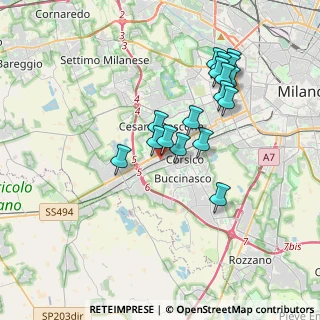 Mappa Via Pietro Nenni, 20094 Corsico MI, Italia (3.33235)