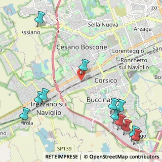Mappa Via Pietro Nenni, 20094 Corsico MI, Italia (3.03333)