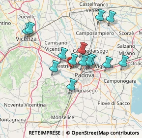 Mappa Via Altiero Spinelli, 35030 Rubano PD, Italia (12.96286)