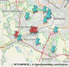 Mappa Via Andrea Mantegna, 20142 Milano MI, Italia (3.59938)