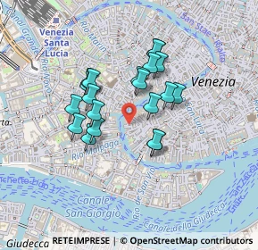 Mappa Calle Morolin S. Polo, 30124 Venezia VE, Italia (0.344)
