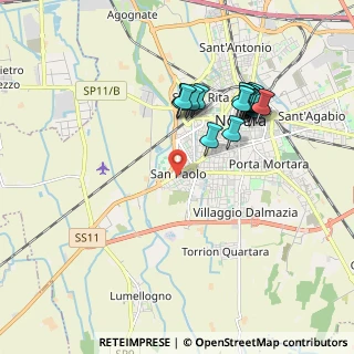Mappa Via Ravenna, 28100 Novara NO, Italia (1.832)