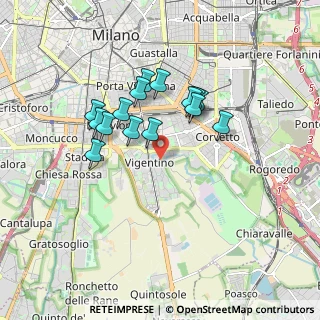 Mappa Via Broni, 20139 Milano MI, Italia (1.46667)