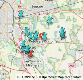 Mappa Via XXV Aprile, 20068 Peschiera Borromeo MI, Italia (3.33063)