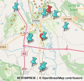 Mappa Via Novara, 10015 Ivrea TO, Italia (4.28455)