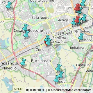 Mappa Via Artigiani, 20094 Corsico MI, Italia (3.164)