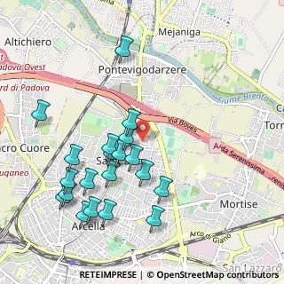 Mappa Via Elena Valmarana, 35133 Padova PD, Italia (1.064)