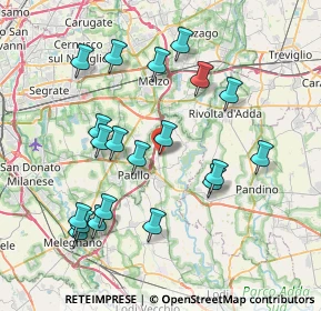 Mappa Via Fratelli Cervi, 26833 Merlino LO, Italia (7.8445)