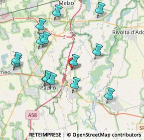 Mappa Via Fratelli Cervi, 26833 Merlino LO, Italia (4.16429)