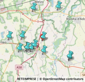 Mappa Via Fratelli Cervi, 26833 Merlino LO, Italia (4.13462)