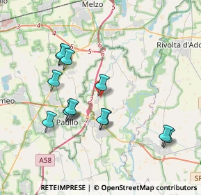 Mappa Via Fratelli Cervi, 26833 Merlino LO, Italia (3.66462)