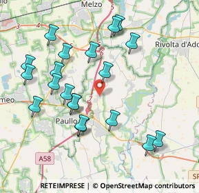 Mappa Via Fratelli Cervi, 26833 Merlino LO, Italia (4.08)