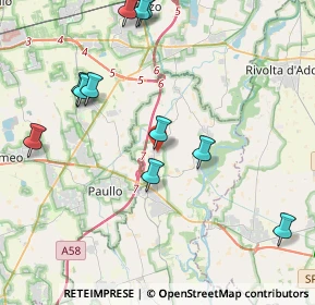 Mappa Via Fratelli Cervi, 26833 Merlino LO, Italia (4.57455)