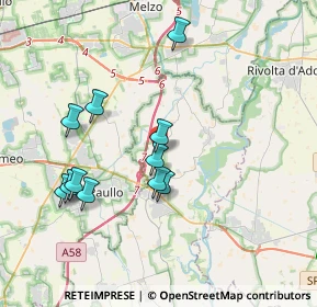 Mappa Via Fratelli Cervi, 26833 Merlino LO, Italia (3.61455)