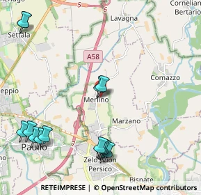 Mappa Via Fratelli Cervi, 26833 Merlino LO, Italia (2.62786)