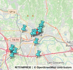 Mappa Via degli Alpini, 37121 Verona VR, Italia (3.32385)