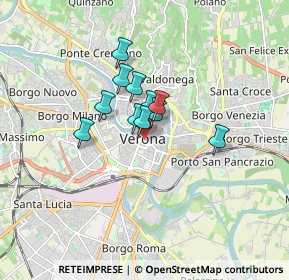 Mappa P.zza Bra, 37121 Verona VR, Italia (1.02364)
