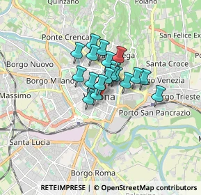 Mappa P.zza Bra, 37121 Verona VR, Italia (0.99105)