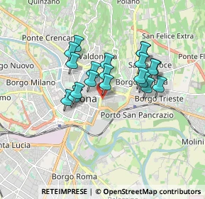 Mappa Via Timavo, 37129 Verona VR, Italia (1.3845)
