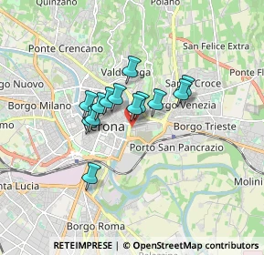 Mappa Via Timavo, 37129 Verona VR, Italia (1.11077)