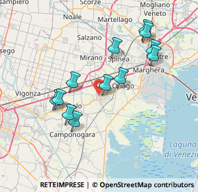 Mappa Via Enrico Toti, 30034 Mira VE, Italia (6.96833)