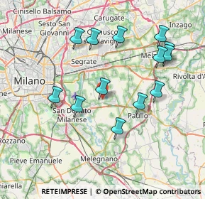 Mappa Piazza Castello, 20068 Peschiera Borromeo MI, Italia (7.64308)