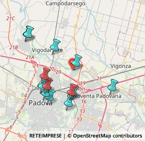 Mappa Via Giordano Bruno Rossoni, 35129 Padova PD, Italia (3.90615)