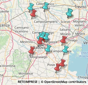 Mappa Via Giordano Bruno Rossoni, 35129 Padova PD, Italia (14.64467)