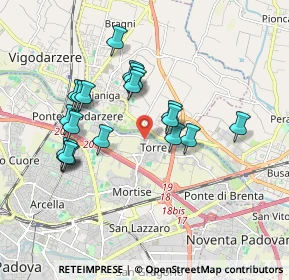 Mappa Via Giordano Bruno Rossoni, 35129 Padova PD, Italia (1.691)