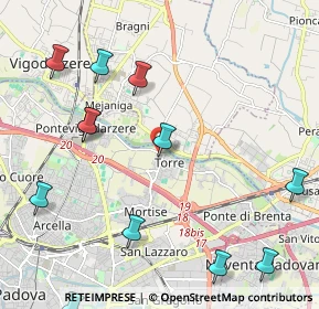 Mappa Via Giordano Bruno Rossoni, 35129 Padova PD, Italia (2.68917)