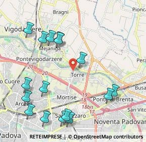 Mappa Via Giordano Bruno Rossoni, 35129 Padova PD, Italia (2.46938)
