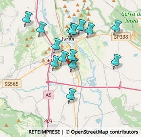 Mappa Strada Vicinale della Fornace, 10015 Ivrea TO, Italia (3.33143)