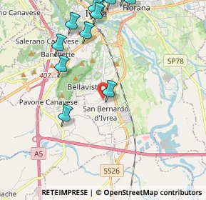 Mappa Strada Vicinale della Fornace, 10015 Ivrea TO, Italia (2.55417)