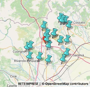 Mappa Strada Vicinale della Fornace, 10015 Ivrea TO, Italia (11.6595)