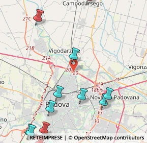 Mappa A4 Torino - Trieste, 35133 Padova PD, Italia (6.12462)