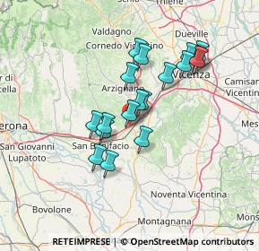 Mappa E70, 36054 Montebello vicentino VI, Italia (11.63444)