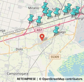 Mappa Via Francesco Baracca, 30034 Mira VE, Italia (5.10273)