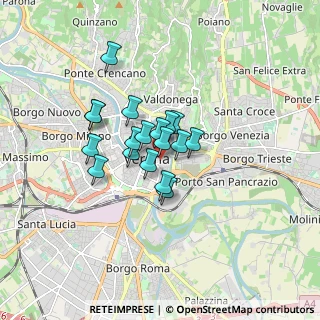 Mappa Via Rocche, 37121 Verona VR, Italia (1.10667)